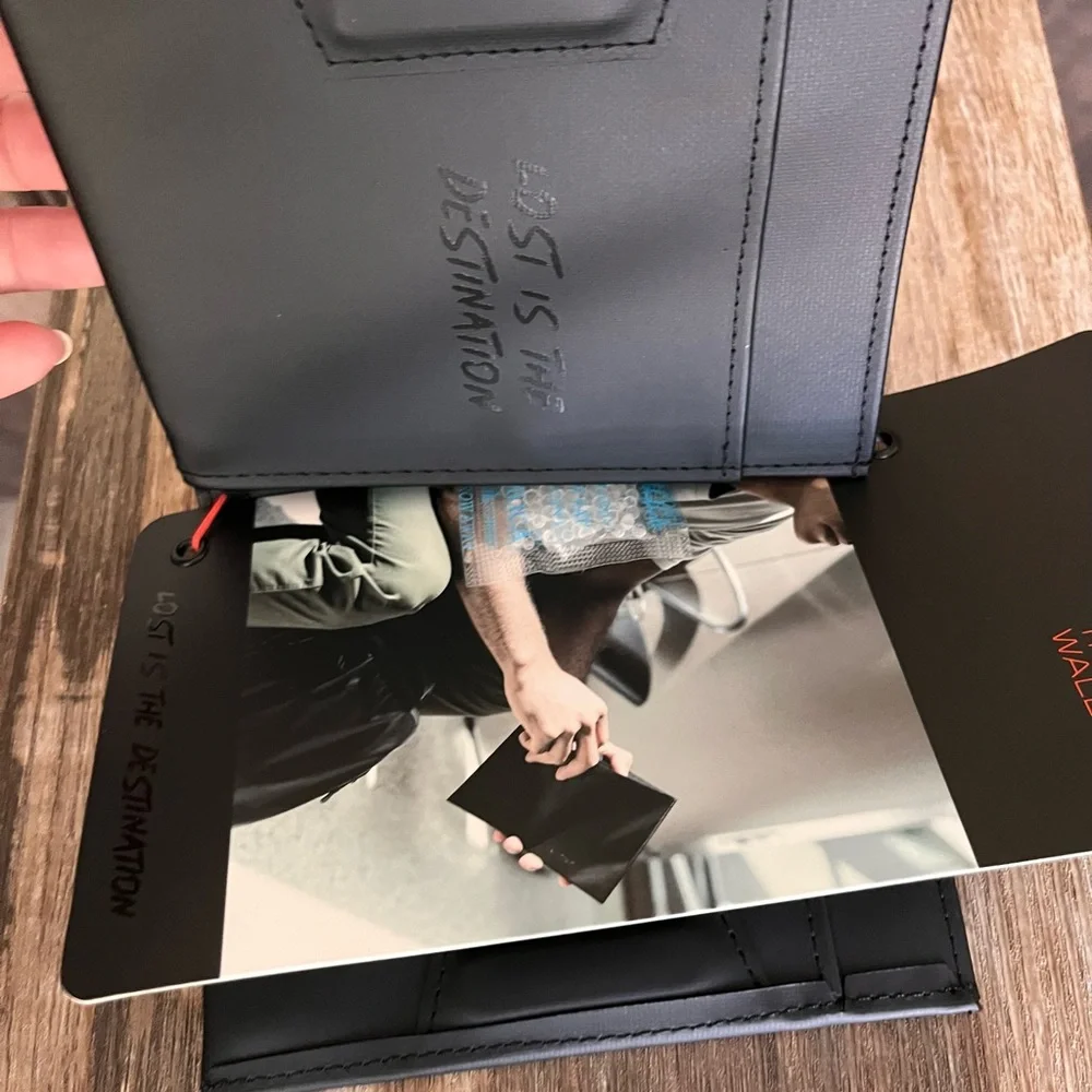 Black Travel Wallet Money Clip